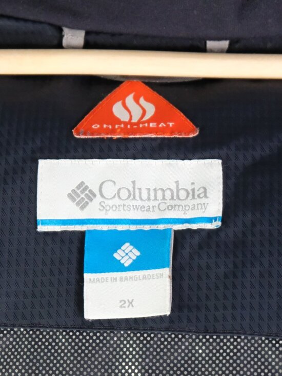 Columbia Winter Jacket Womens 2X Black Omni Heat Duck Down Fur Hood Pit Zip - Picture 11 of 13